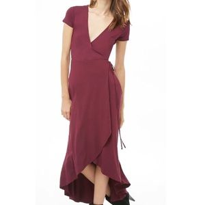 f21 purple wrap dress 🦄